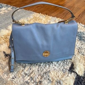 Coccinelle handbag in lavander blue, NWOT.
